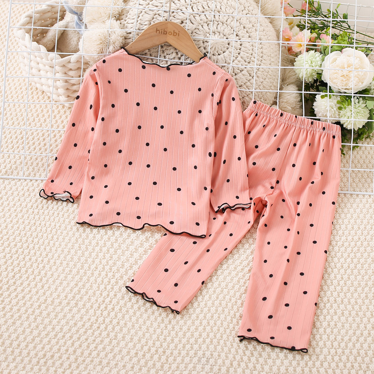 2piece Toddler Girl Allover Heart Printed Long Sleeve Top  Matching Pants