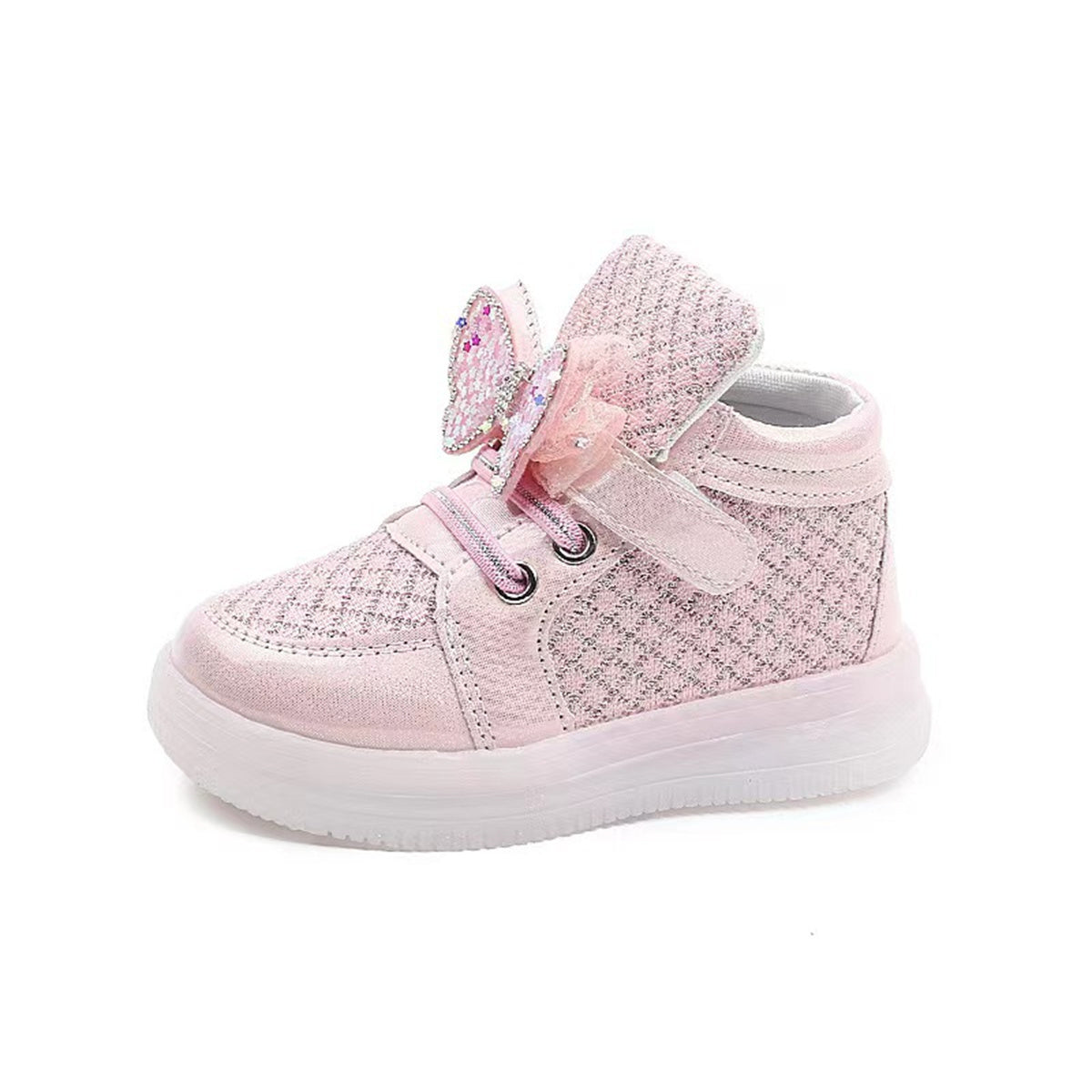 Toddler girls cute sequined bow low-top sneakers