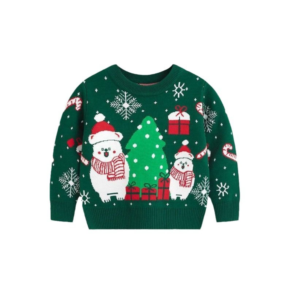 Autumn and winter children's cartoon Christmas sweater for girls and babies cute bottoming pullover knitted tops