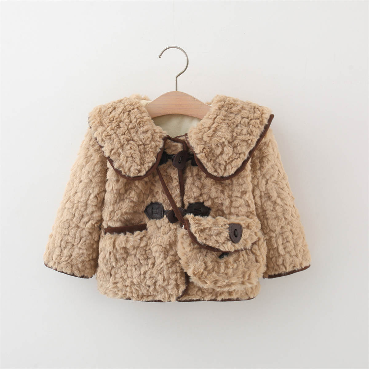 Girls winter thick fleece sweater coat