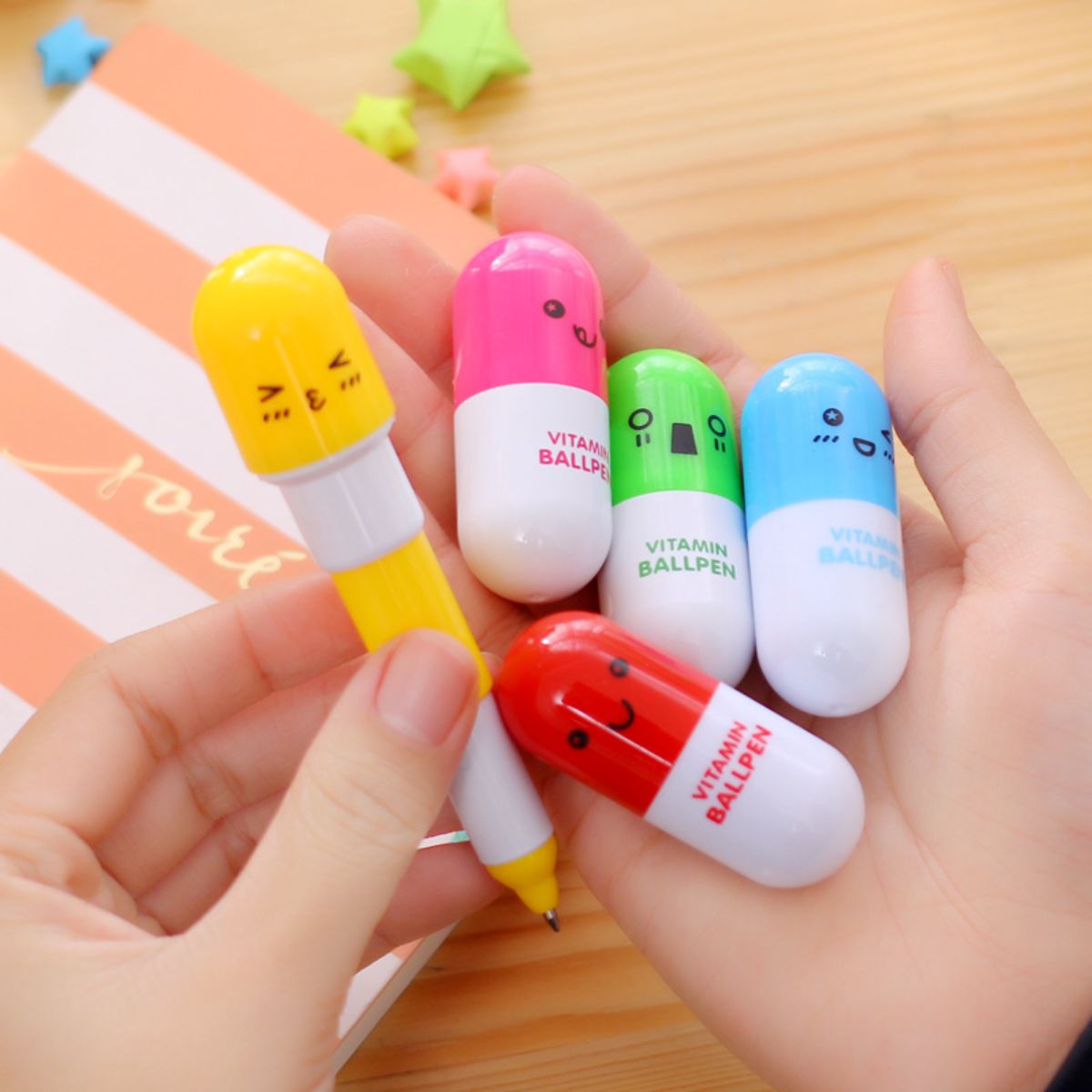 Cartoon pill pen retractable ballpoint pen