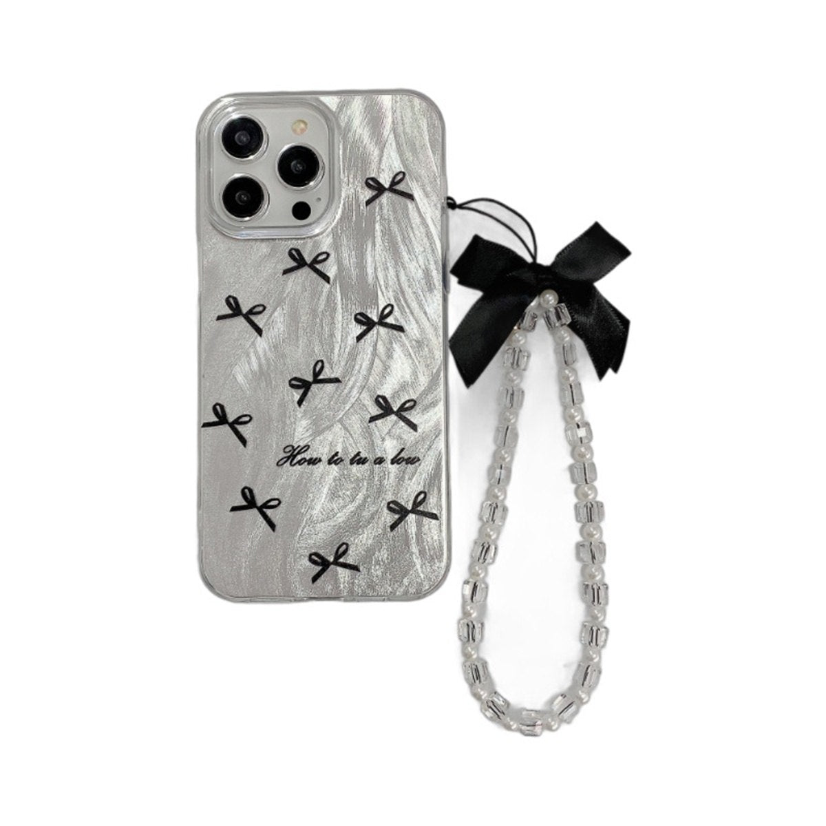 Adult Apple Phone Case Black Bow Love Bracelet