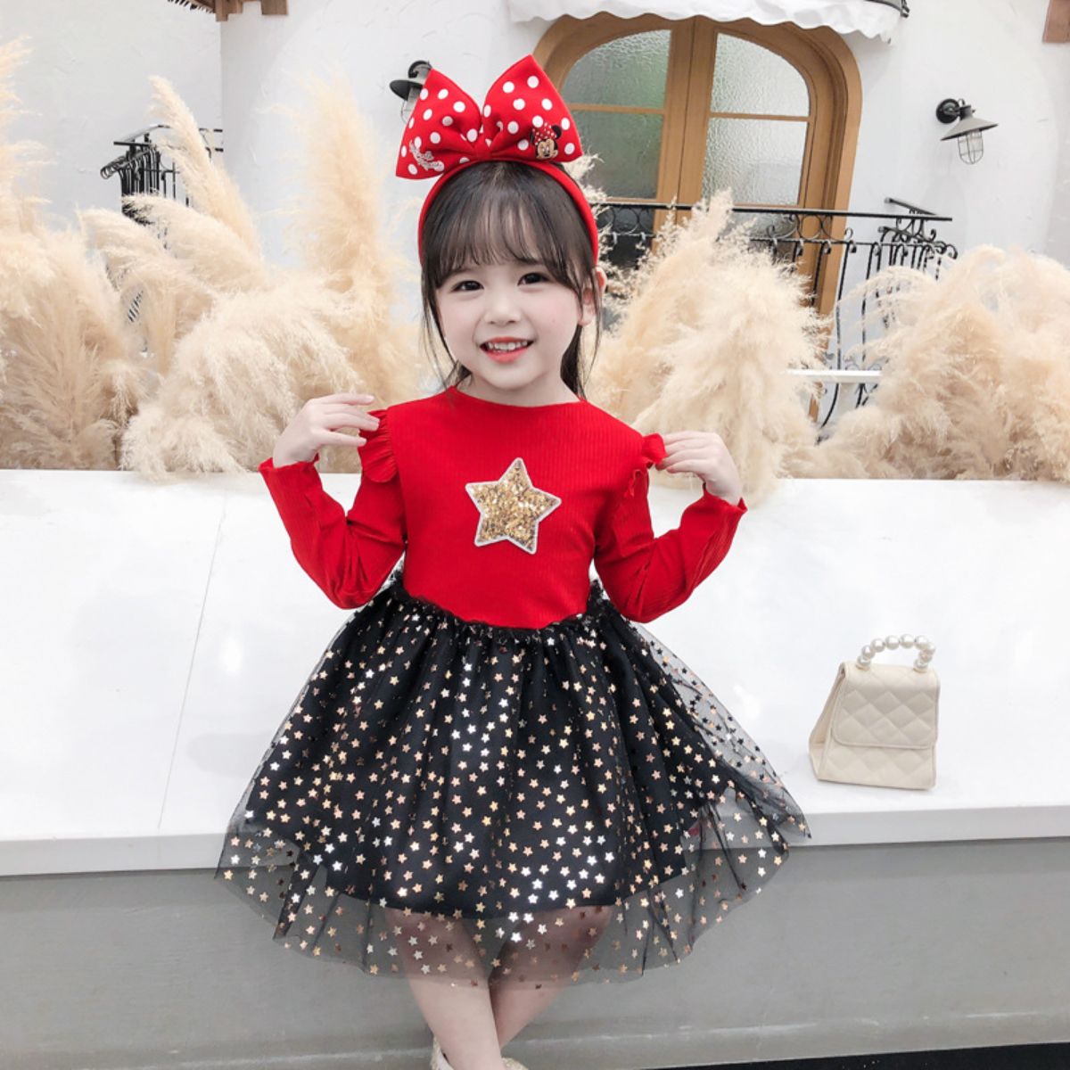 Girls dress new style little girl baby autumn dress princess dress children spring and autumn long-sleeved skirt