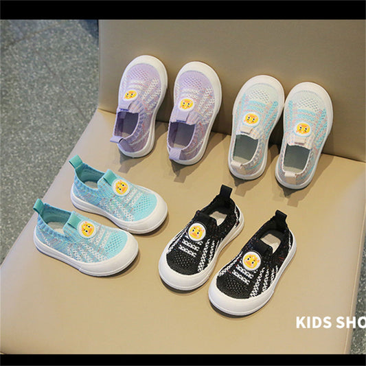 Children&#39;s and boys&#39; autumn yellow duck cute breathable casual low-top sneakers