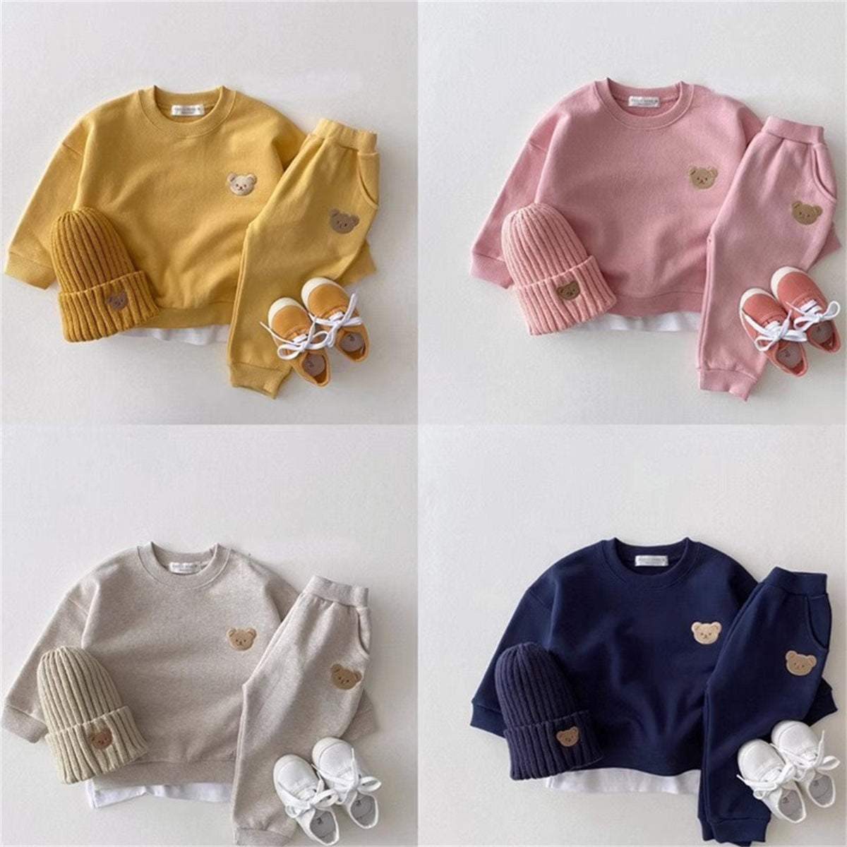 baby sweatshirt pants bear two piece set