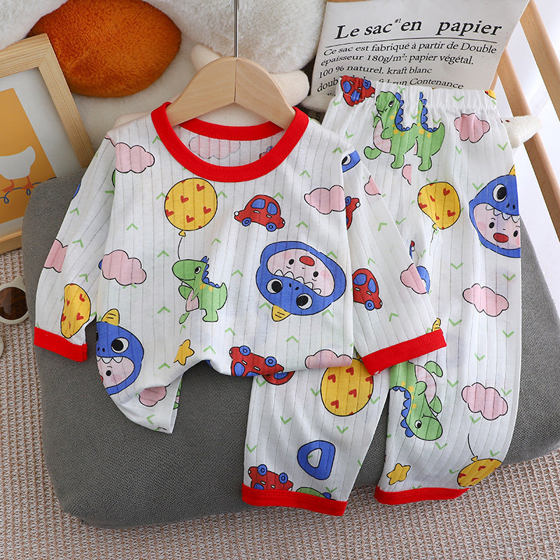 Children's long-sleeved and long-pants home wear set