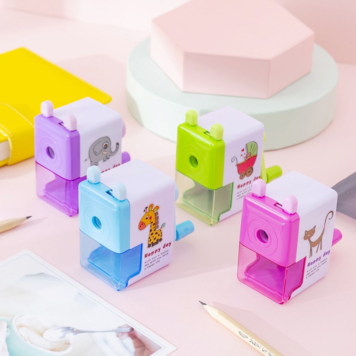 Creative hand-cranked pencil sharpener