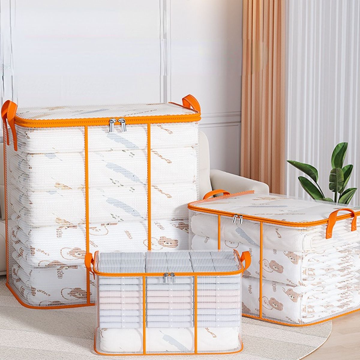 PVC Transparent Quilt Waterproof Household Storage Bag