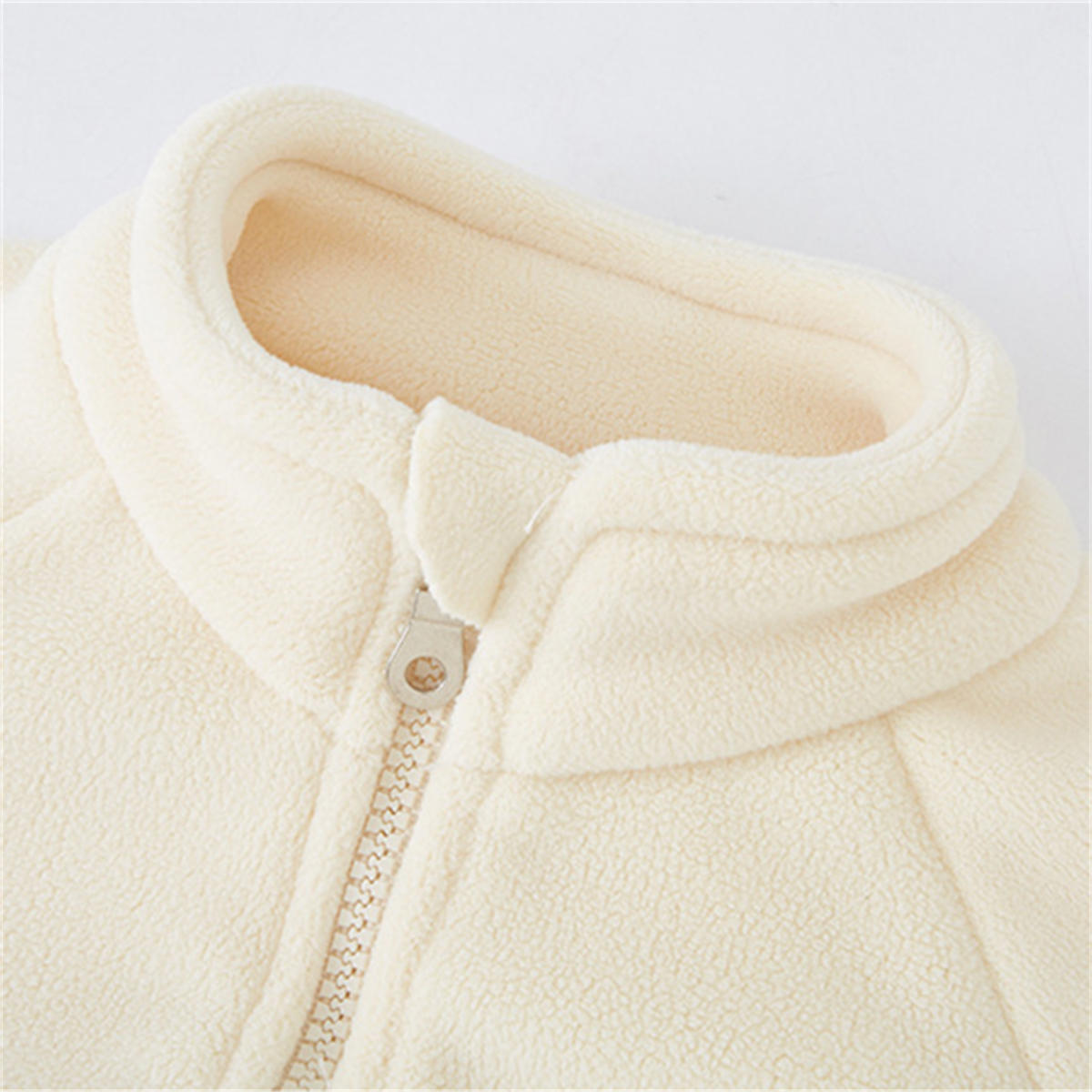 Infant and toddler granular fleece winter high collar thickened coat