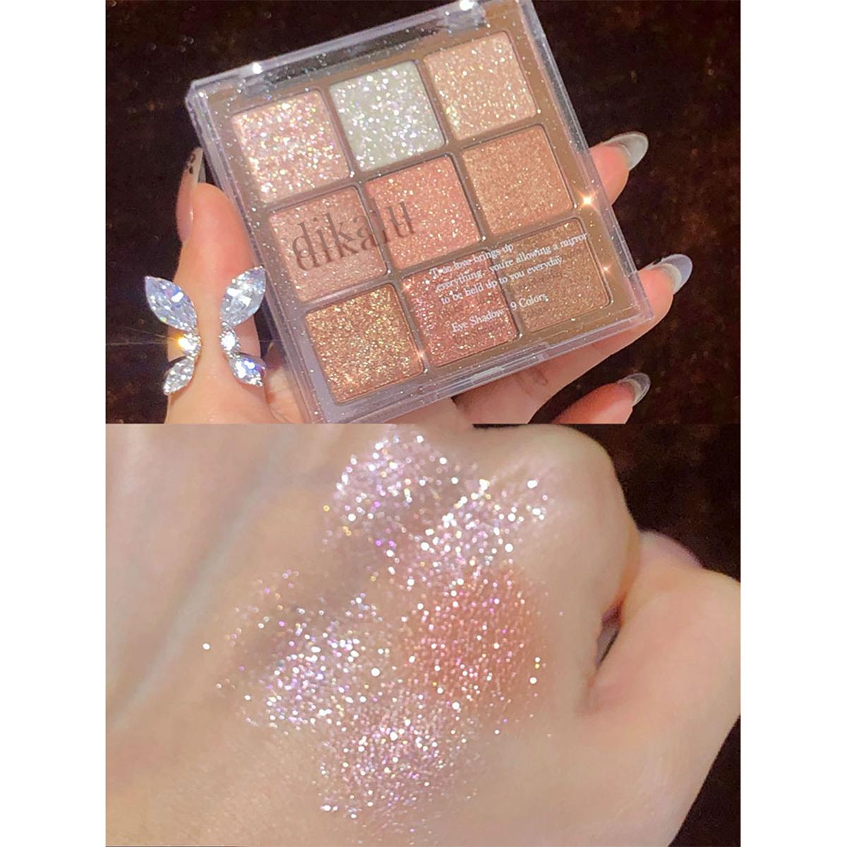 Milk tea palette pearlescent matte nine-square makeup palette eyeshadow