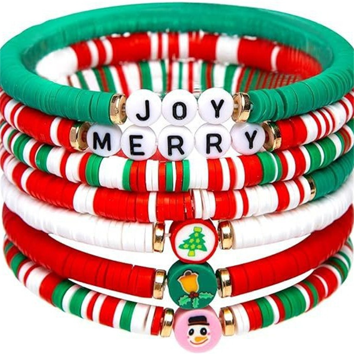 Children's Christmas soft clay color matching DIY combination bracelet