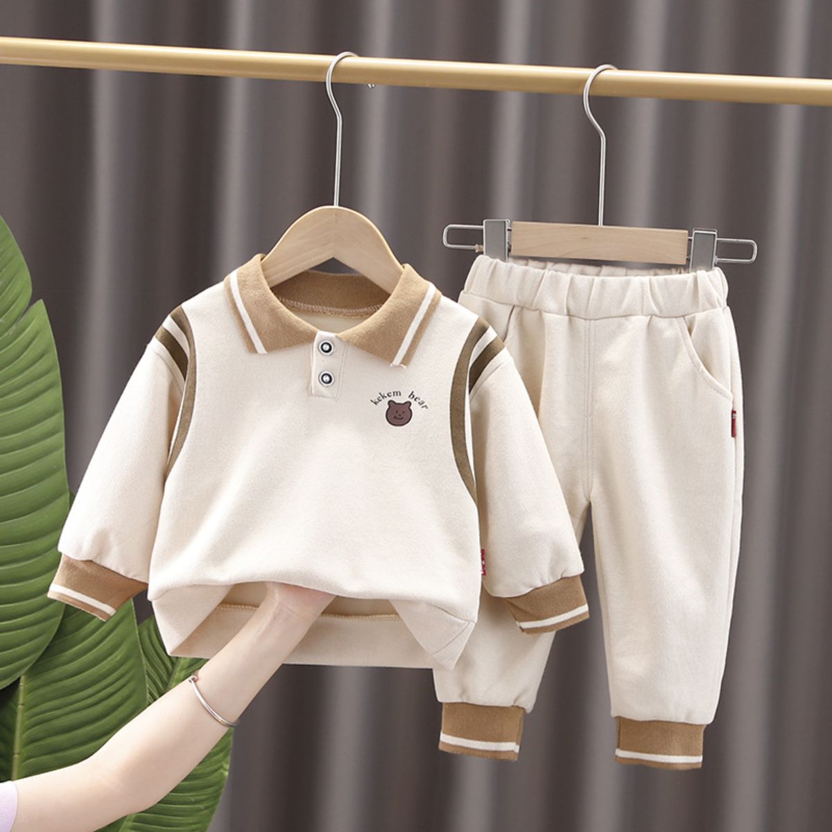 Baby autumn long sleeve sweatshirt two piece suit