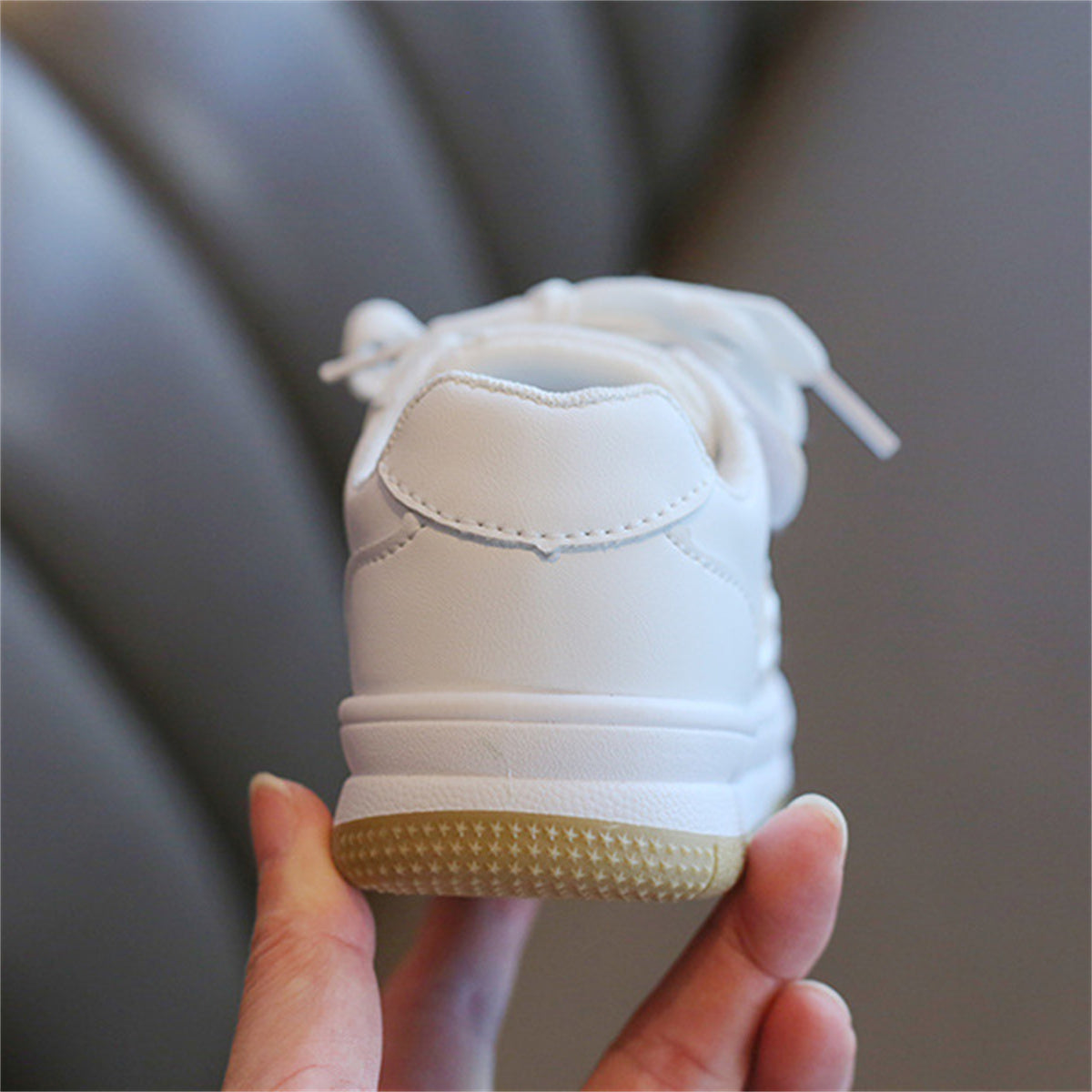 Children's and boys' white shoes, wheat ear style, non-slip, lightweight and casual low-top sneakers