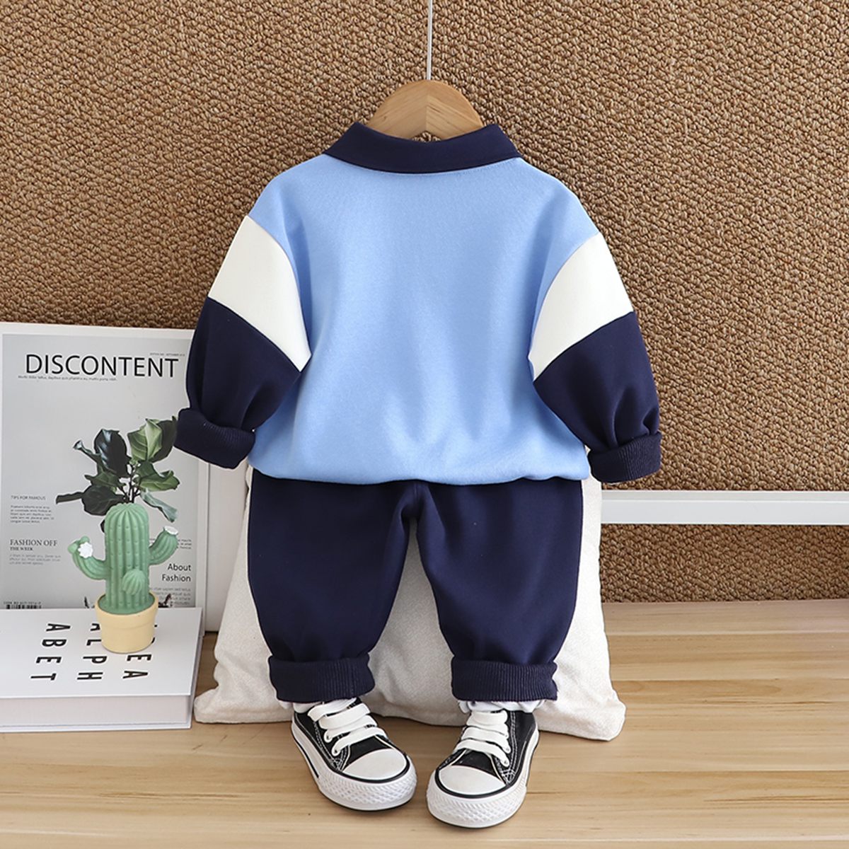 Boys sweatshirt autumn suit 2024 new style casual baby and children two-piece suit