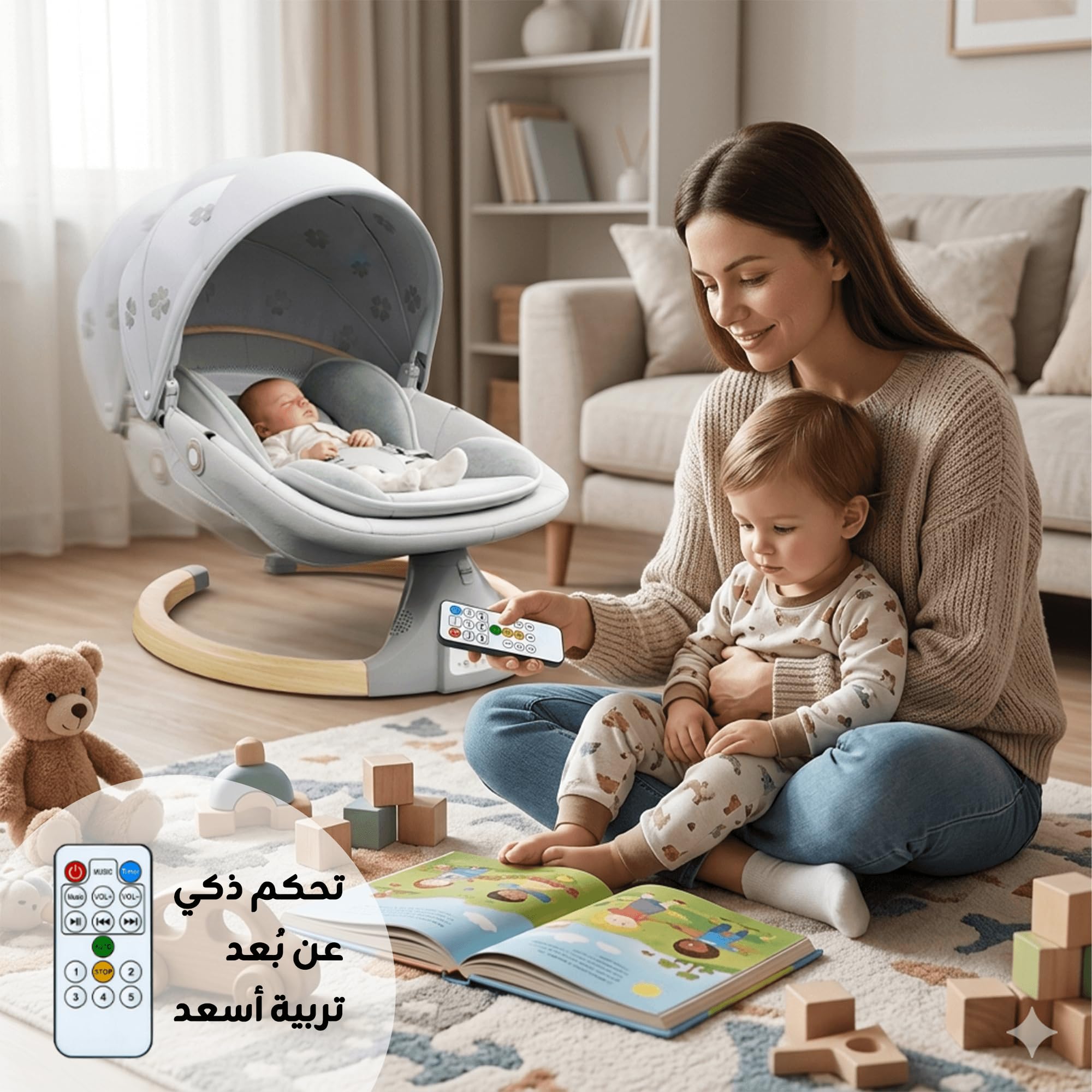 Hibobi Electric Baby Rocker – Soothing Swing Chair for Infants