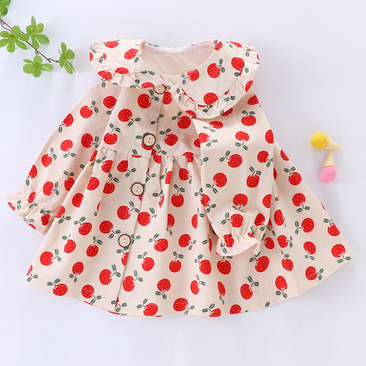 Girls Spring Windbreaker Jacket New Style Cardigan Tops Small and Medium Children Baby Outing Autumn Clothes