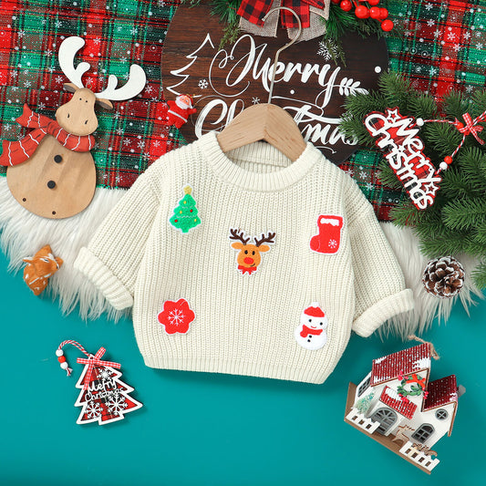 Baby Knitted Christmas Top Pullover Sweater