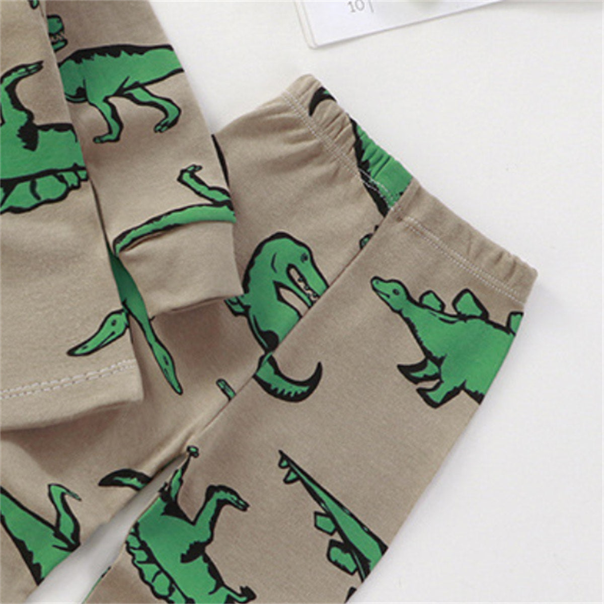 Boys' cartoon dinosaur full print home clothes long sleeve suit