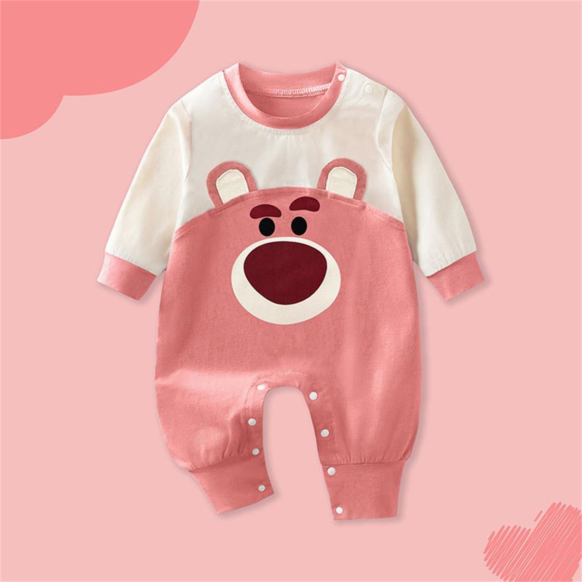 Baby Spring and Autumn Winnie the Pooh Long Sleeve Cotton Climbing Outwear