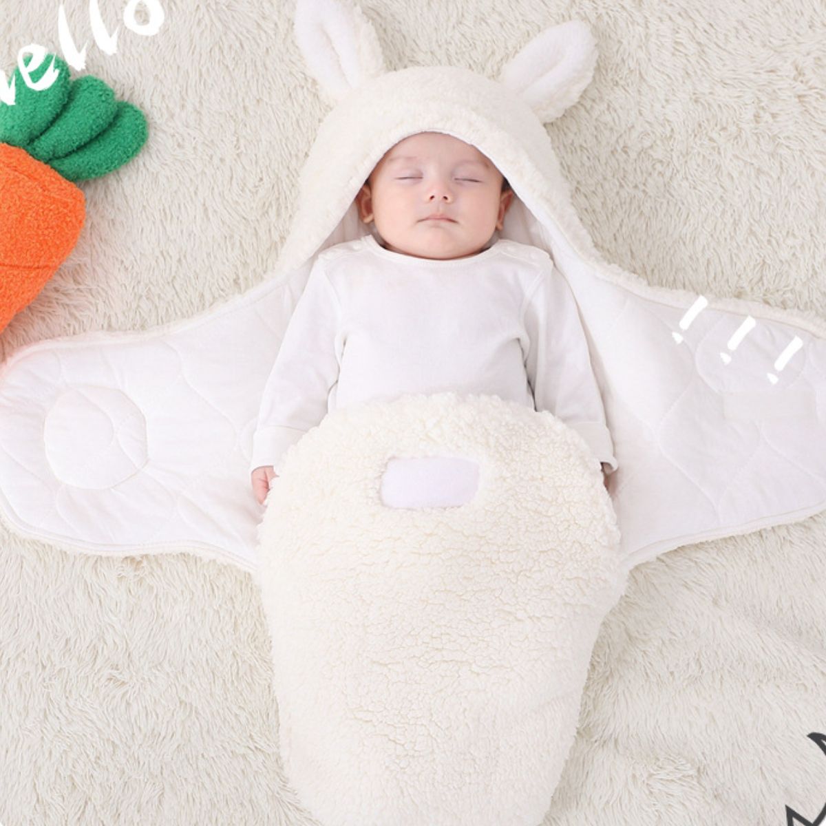 Newborn baby anti-startle sleeping bag blanket