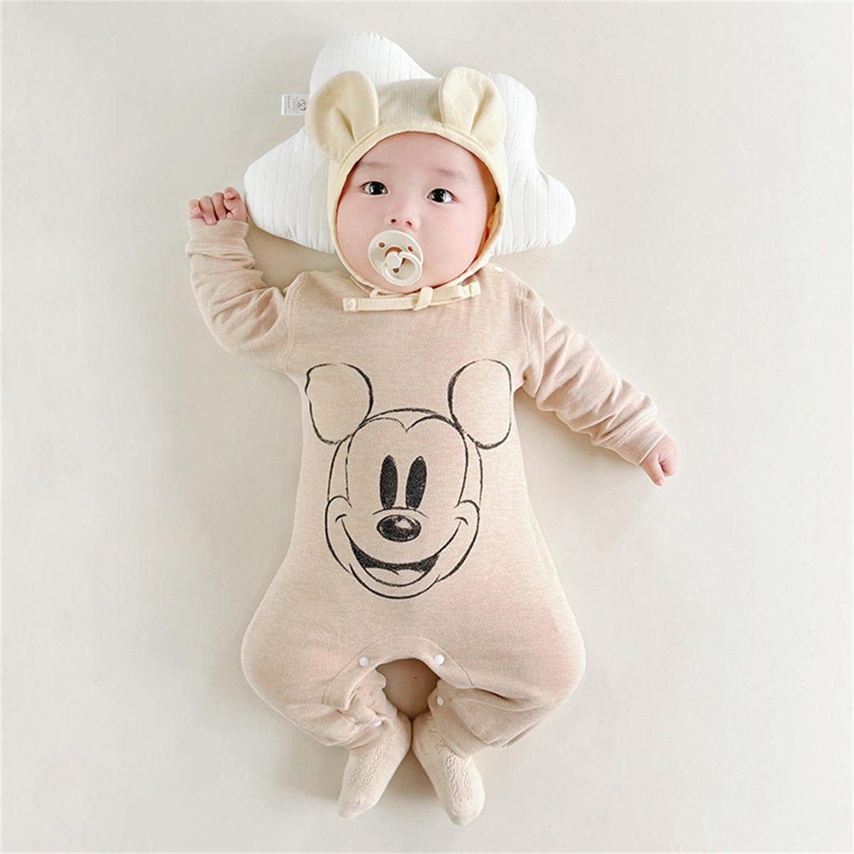 Infant wool silk autumn and winter warm romper