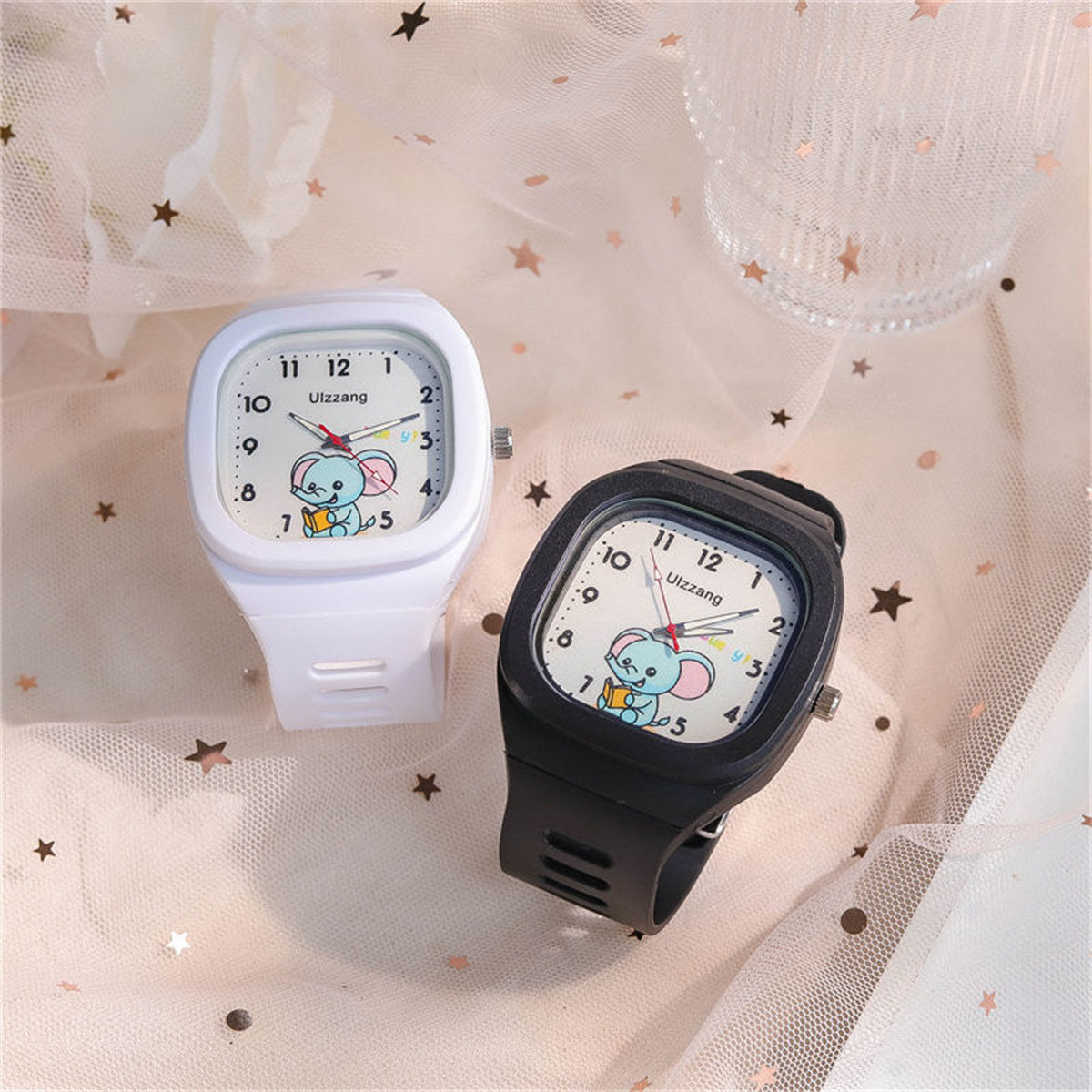 Children's boys and girls cute Dumbo student time silicone casual electronic watch