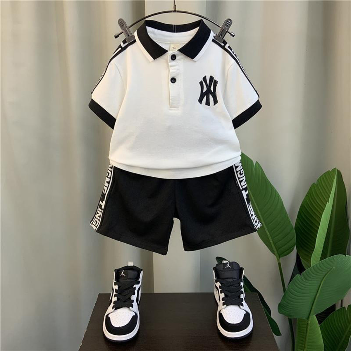 Boys summer polo shirt suit new style baby short-sleeved clothes little boy children's clothing