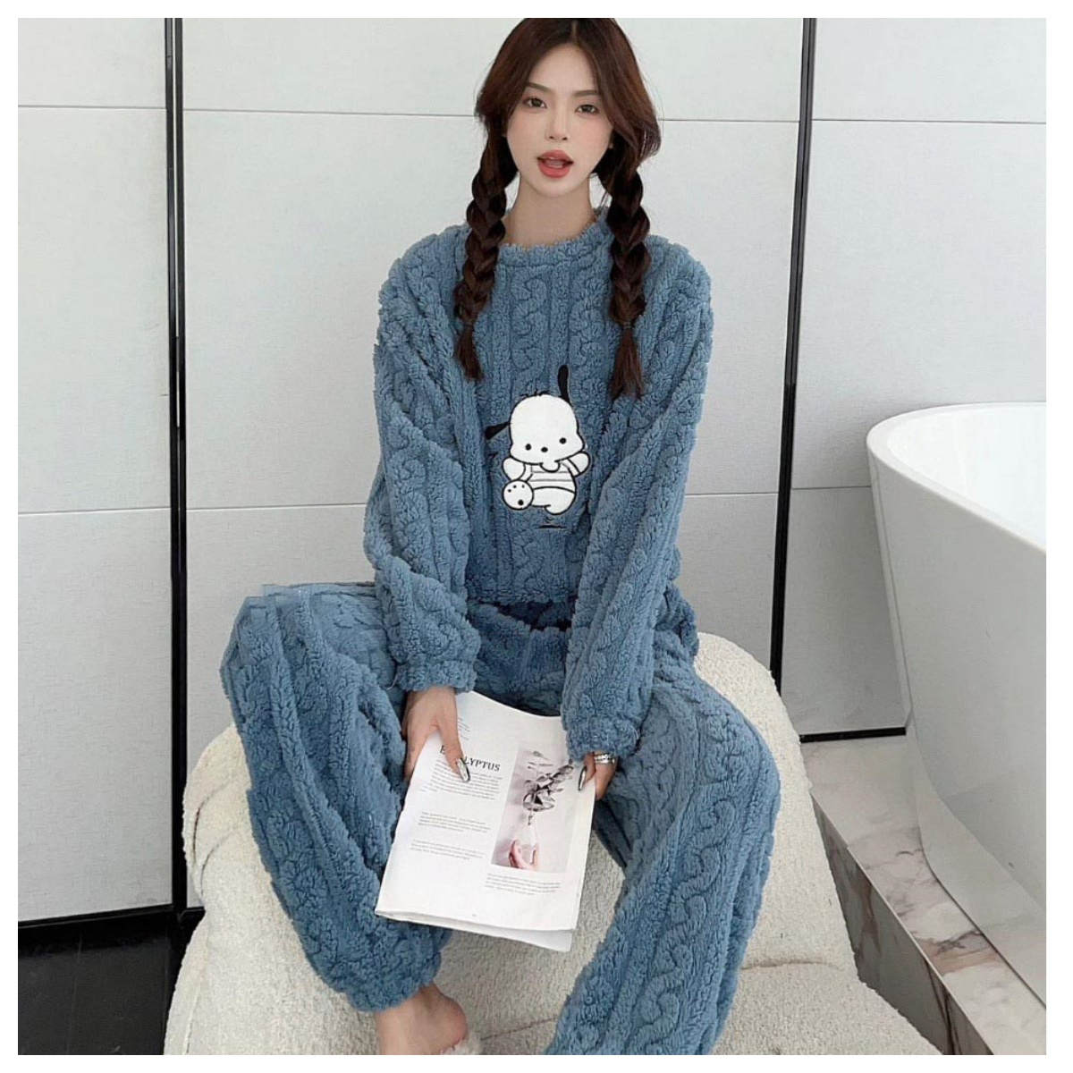 Autumn and winter long-sleeved Hapa dog fleece suit thickened homewear