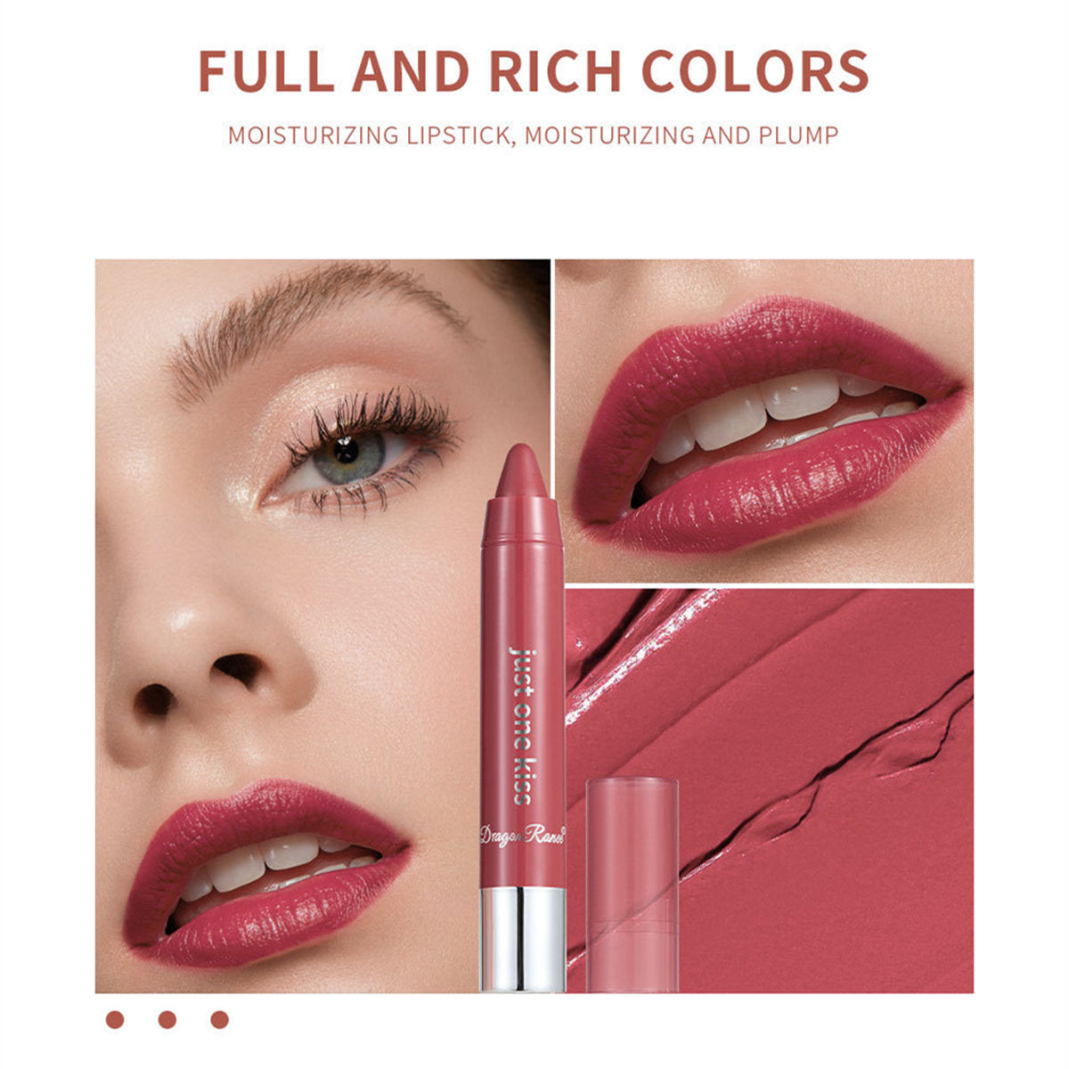 Moisturizing lipstick pink series nude bean paste color lip liner lipstick