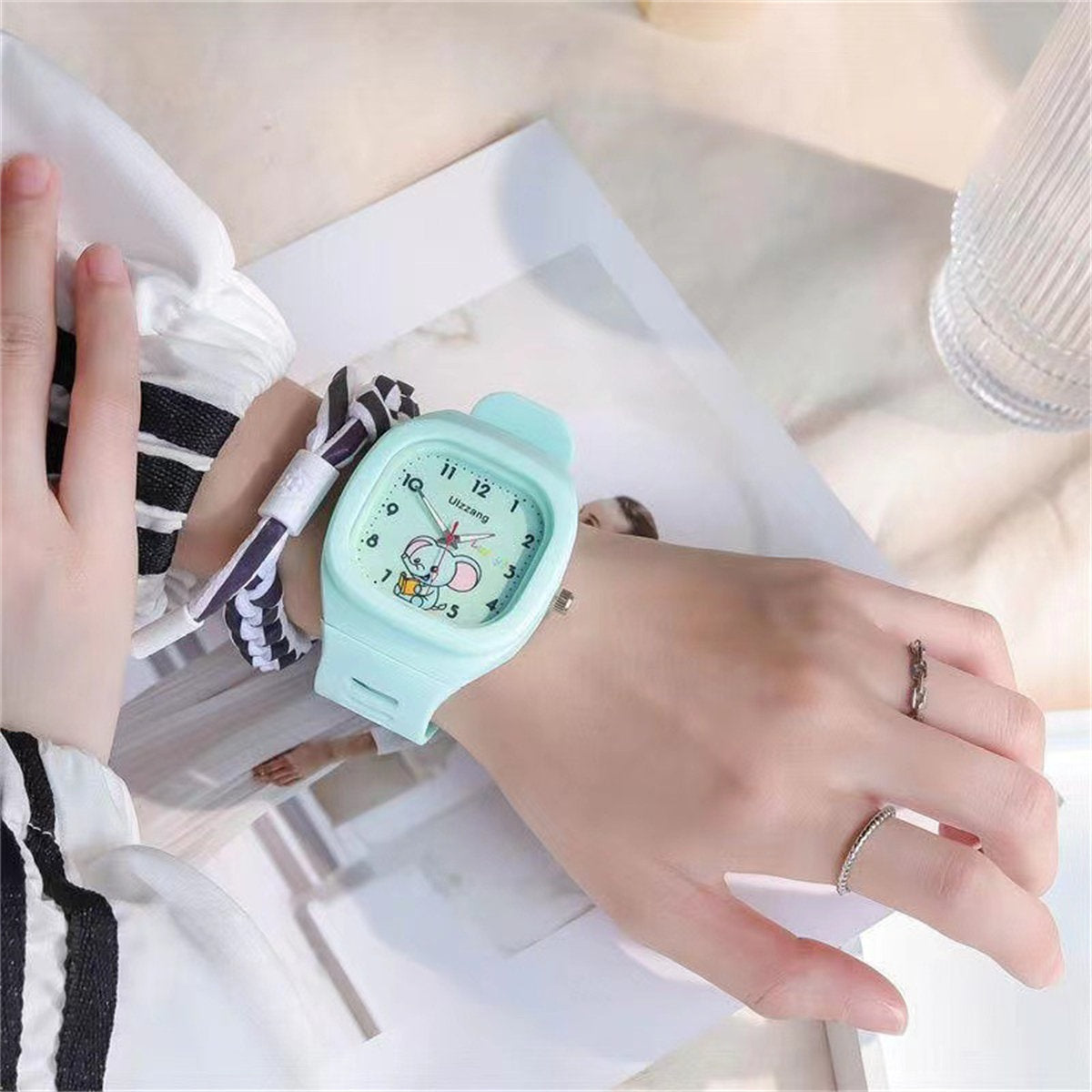 Children's boys and girls cute Dumbo student time silicone casual electronic watch