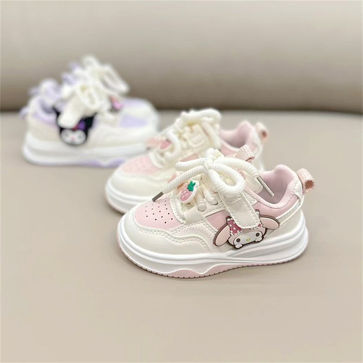 Children's and girls' spring and autumn Sanrio cute pattern soft sole breathable non-stuffy low-top sneakers