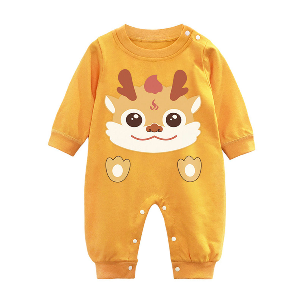 Newborn Double-sided Cartoon Tiger Cotton Romper