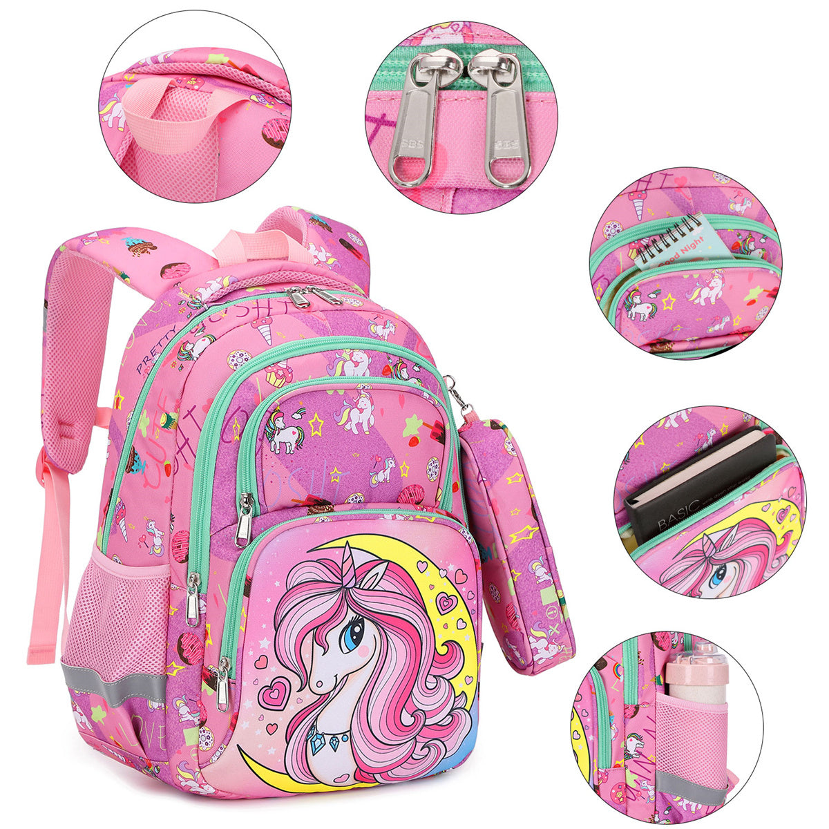 Elementary School Children's Schoolbag Three Sets of Dinosaur Schoolbag Spine Protection Decompression