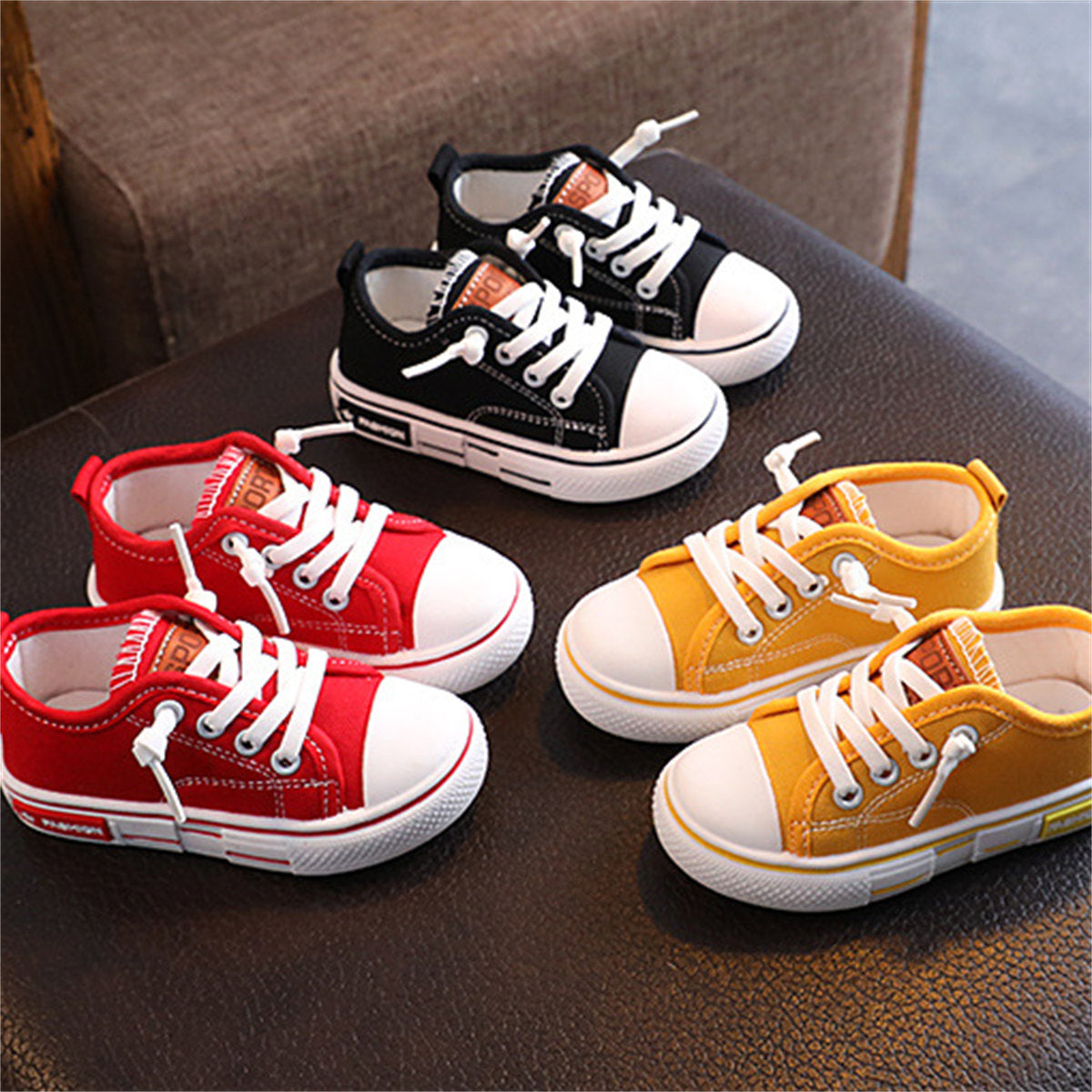 Children's and boys' spring and autumn simple casual non-slip lightweight low-top canvas shoes