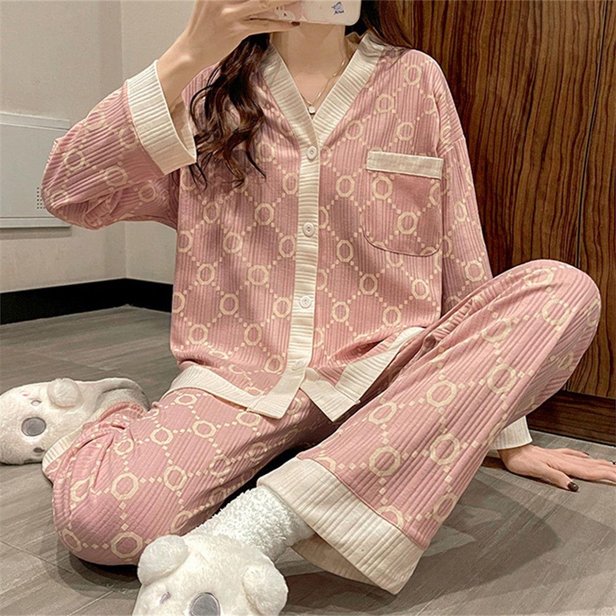 Teen Girls 2-Piece Printed Pajama Set