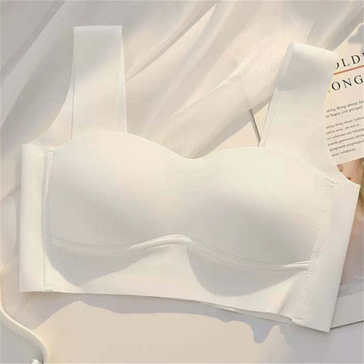 Underwear female undershirt type thin section without steel ring anti-sagging bra