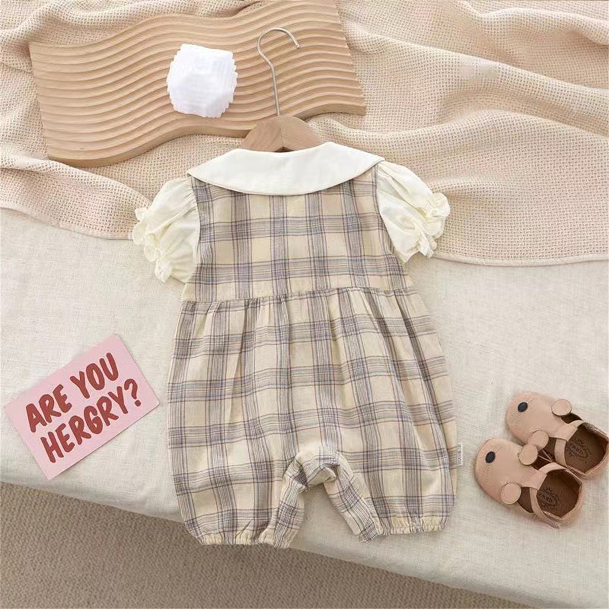 Baby jumpsuit summer thin children's triangle romper POLO shirt