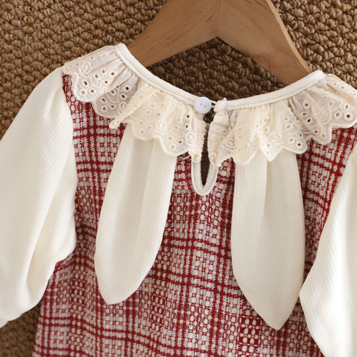 Girls little girl cute children autumn dress spring and autumn new children's long-sleeved dress fake two-piece suit