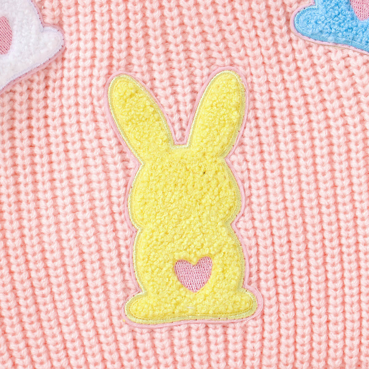 Baby knitted cute bunny patch embroidered top pullover sweater