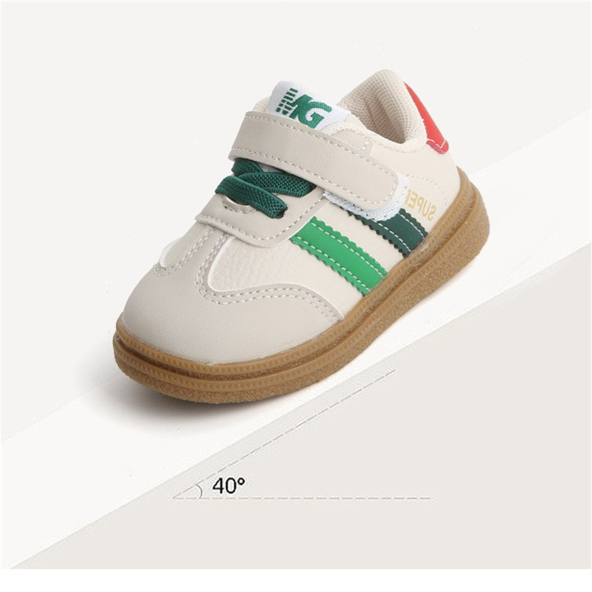 Spring and autumn casual horizontal bar style for toddlers with Velcro, soft and non-stuffy shoes