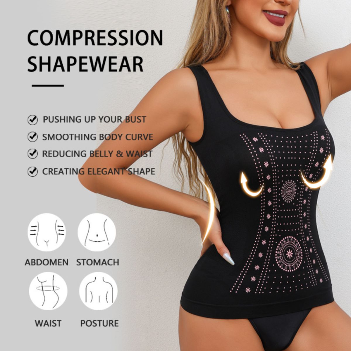 Seamless enhanced one-piece body shaper, tummy-lifting, hip-lifting, elastic slimming clothing, body shaping, large size corset