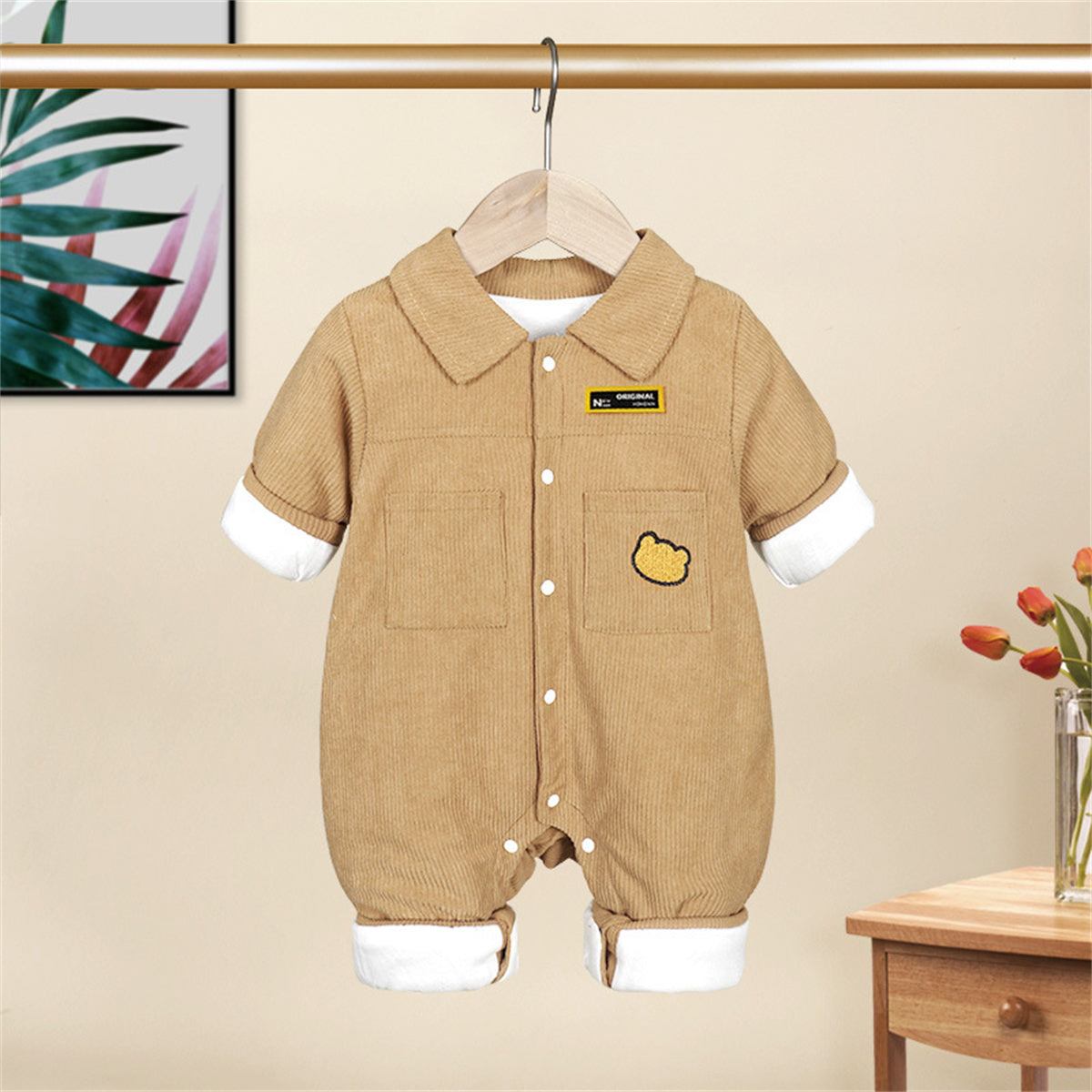 Infant and toddler bodysuit double layer newborn romper