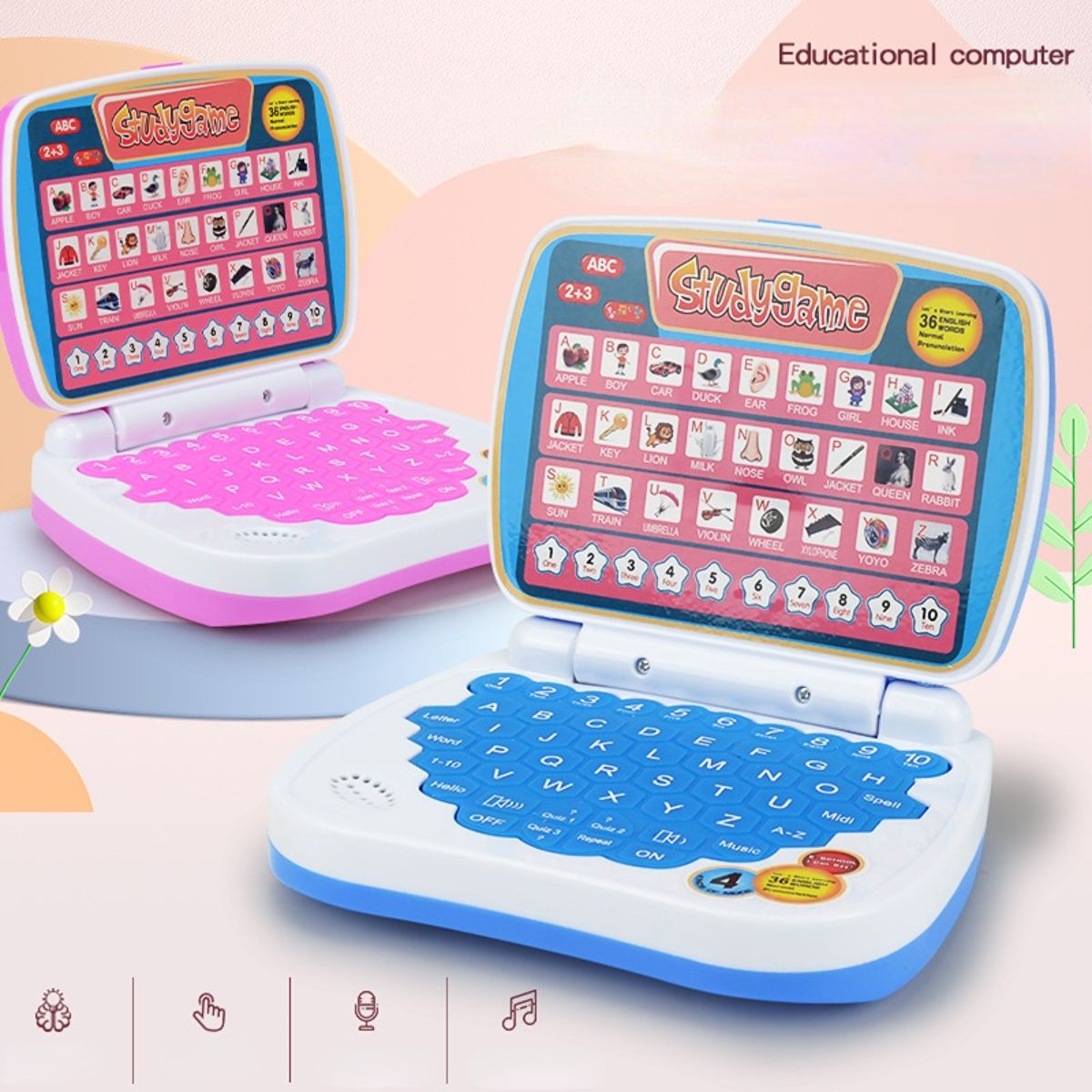 Children's simulation computer toy early education machine model