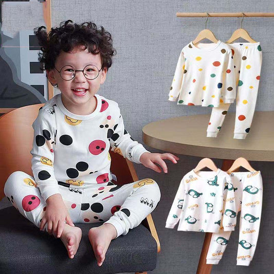 Children's underwear set pure cotton two-piece cartoon home clothes pajamas