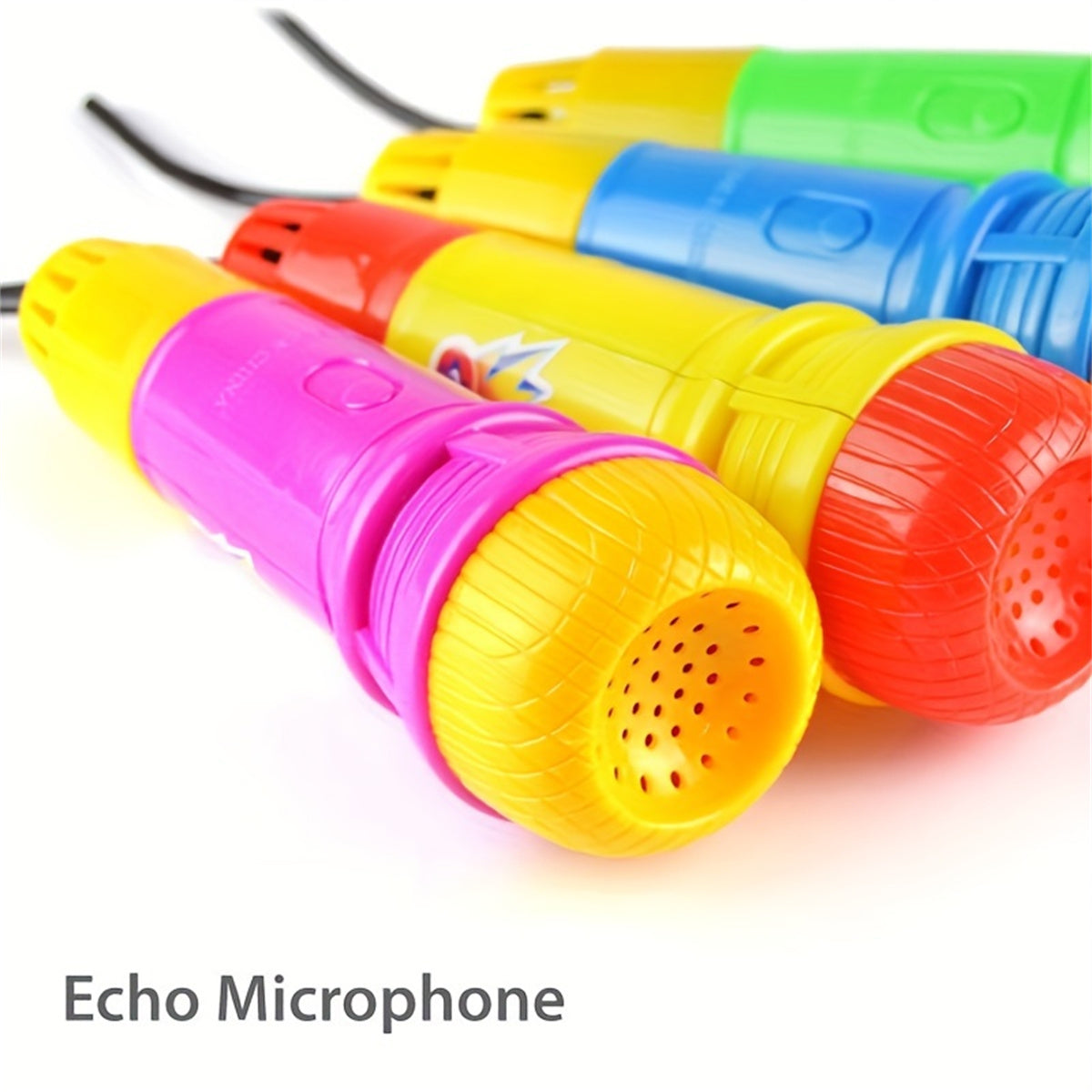 Children's echo microphone without batteries with echo black line microphone eloquence musical instrument training kindergarten props