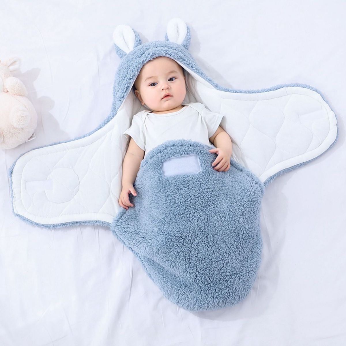 Newborn baby anti-startle sleeping bag blanket