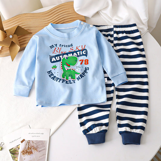 Boys cartoon cute little dinosaur daily home clothes pajamas