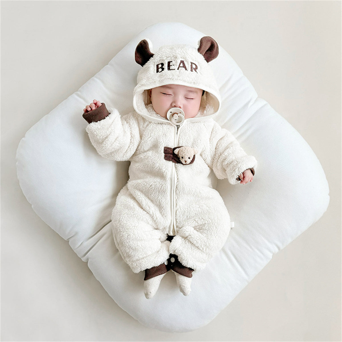 Baby Clothes Double-sided North American Fleece Cartoon Warm Romper