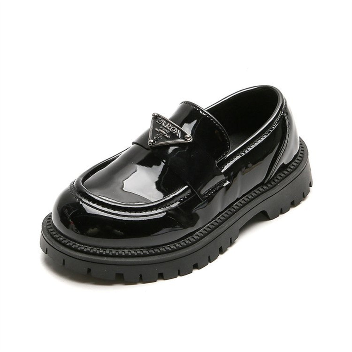 Sweet preppy style waterproof and non-slip flat leather shoes for middle and older girls in spring and autumn