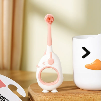 Cartoon Duck Suction Baby Toothbrush